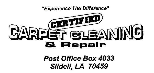 CERTIFIED CARPET CLEANING logo
