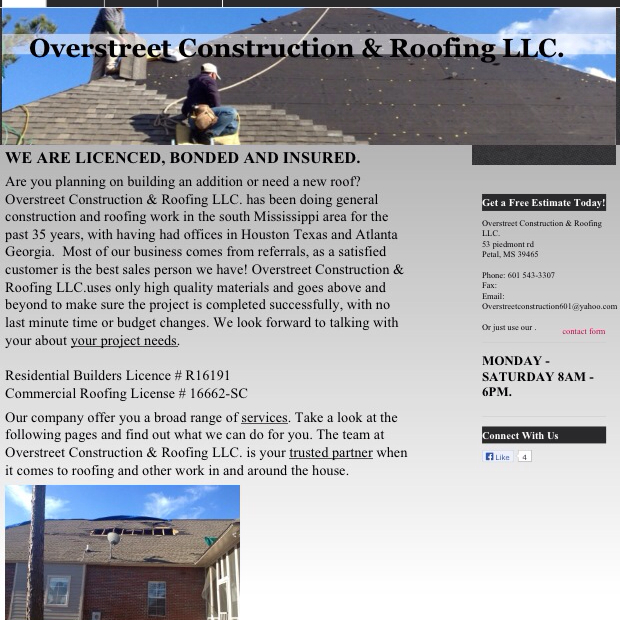 Overstreet Construction&roofi.g.l.l.c logo