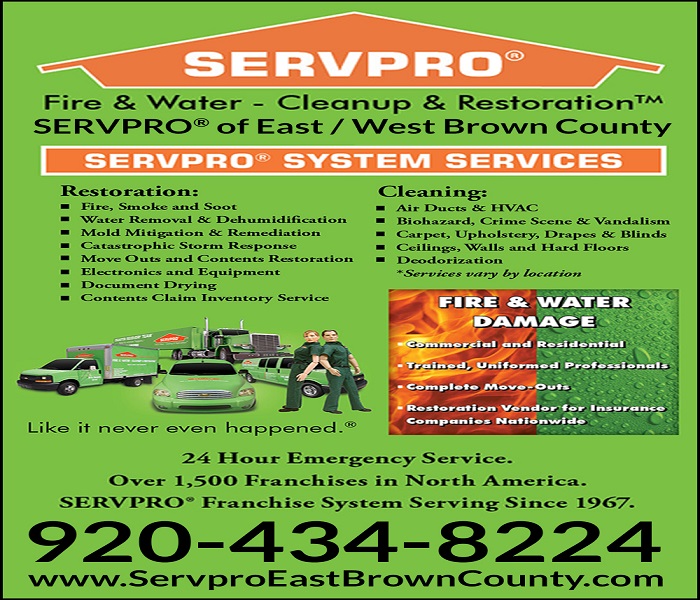 Logo for SERVPRO of East / West Brown County