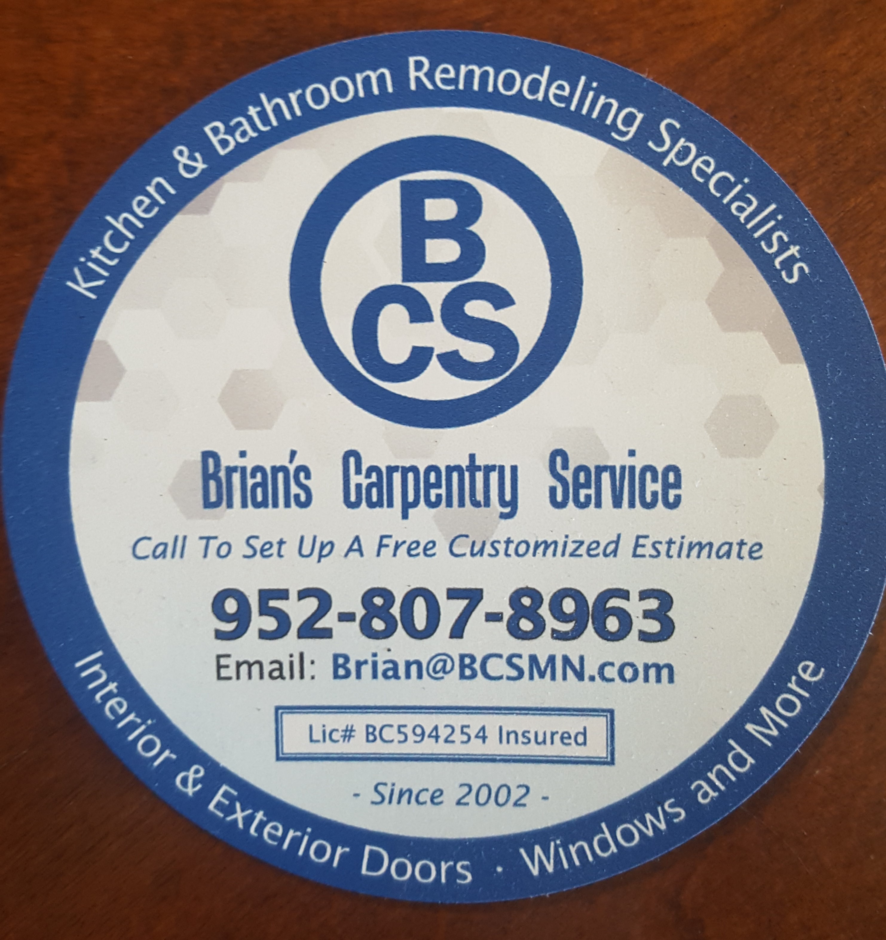 Brian's Carpentry Service LLC logo
