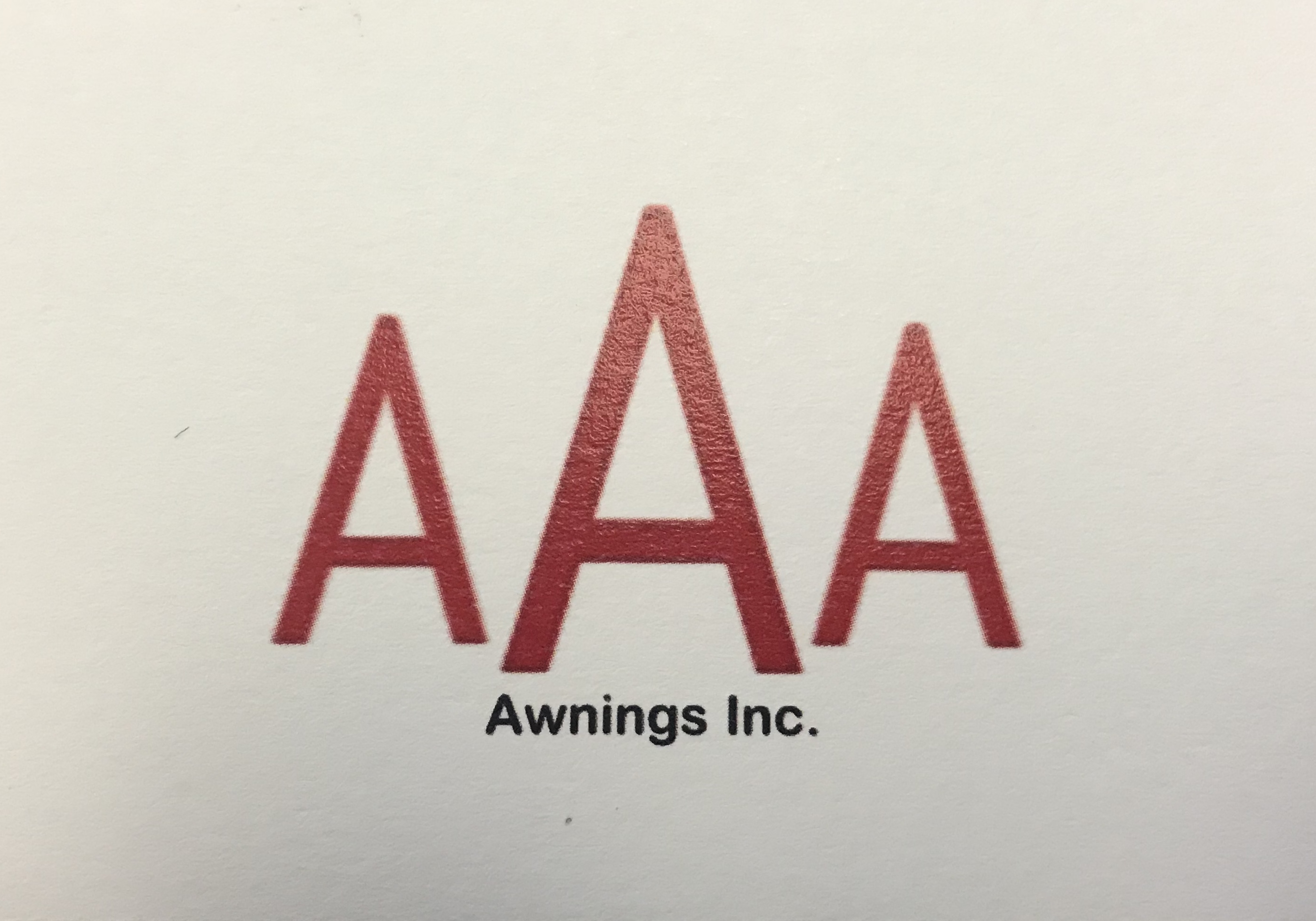 Logo for AAA Awnings Inc.