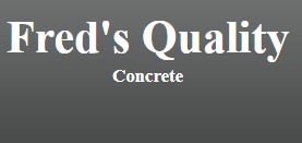 Fred's Quality Concrete logo