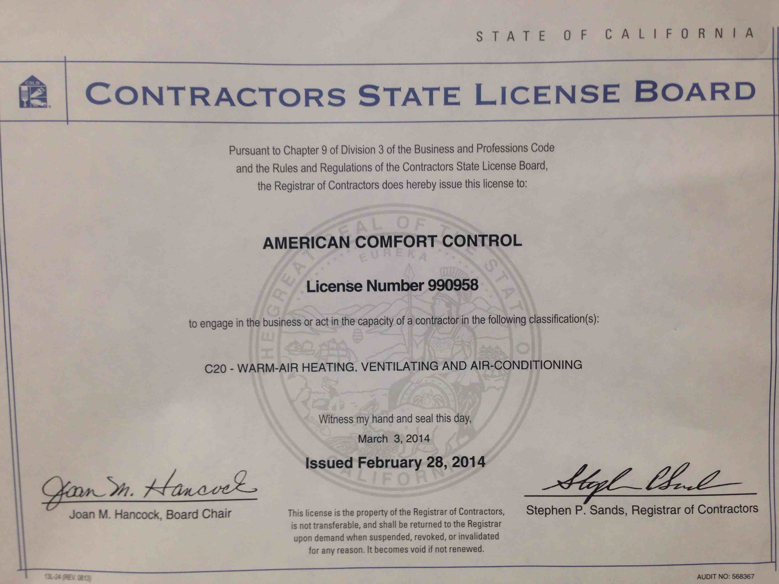 American Comfort Control logo
