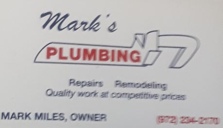 Logo for Mark's Plumbing