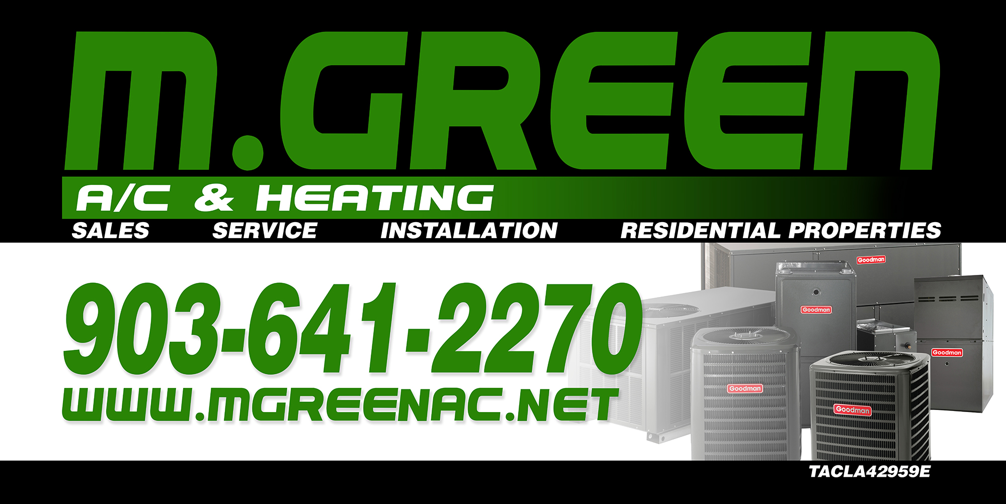 Logo for M.GREEN A/C AND HEATING