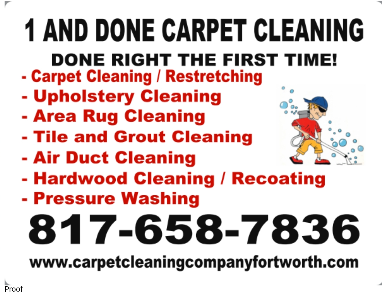1 & Done Carpet Cleaning logo