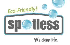 Spotless home cleaning logo