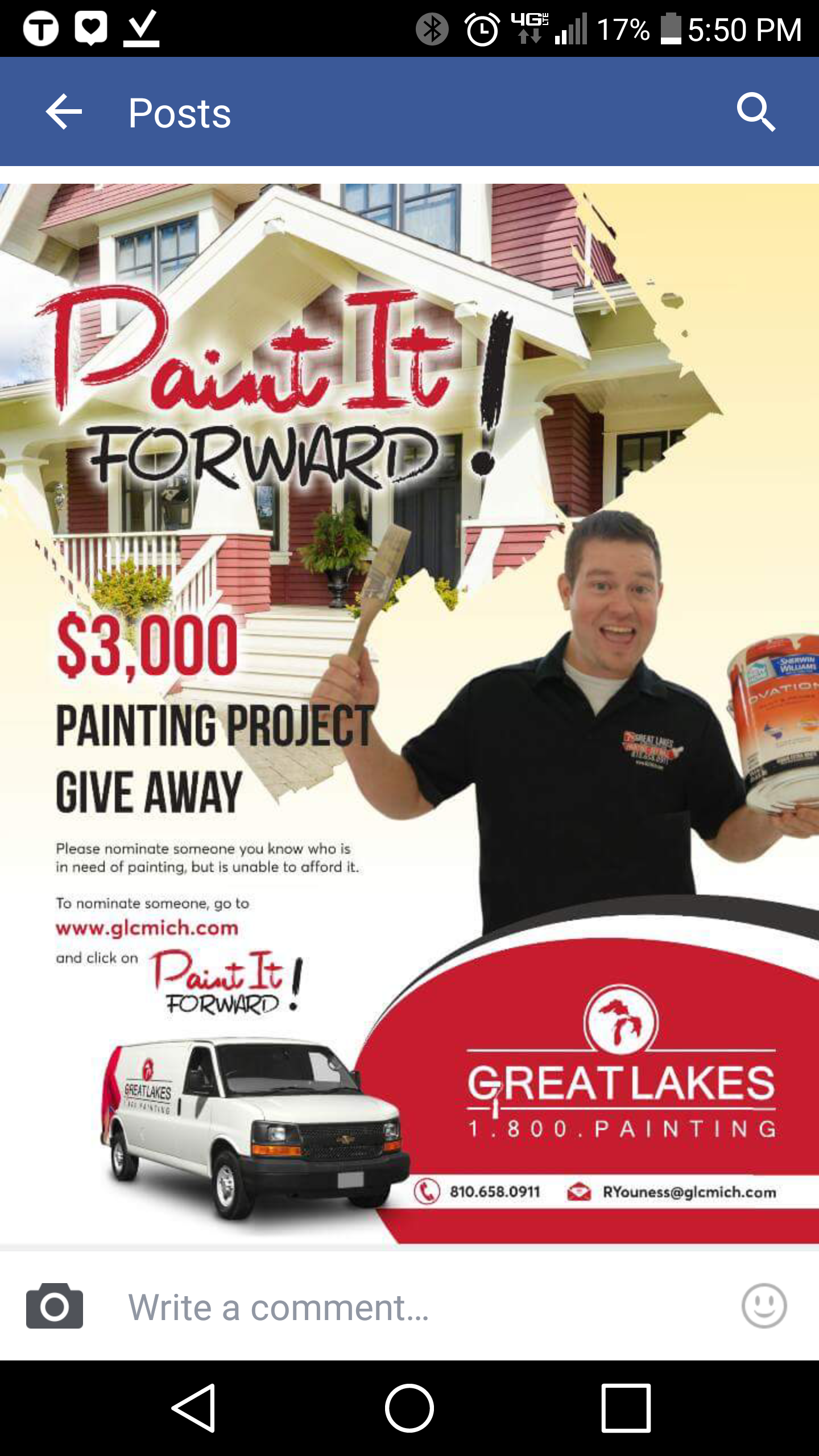 Logo for Great Lakes 1-800 Painting LLC
