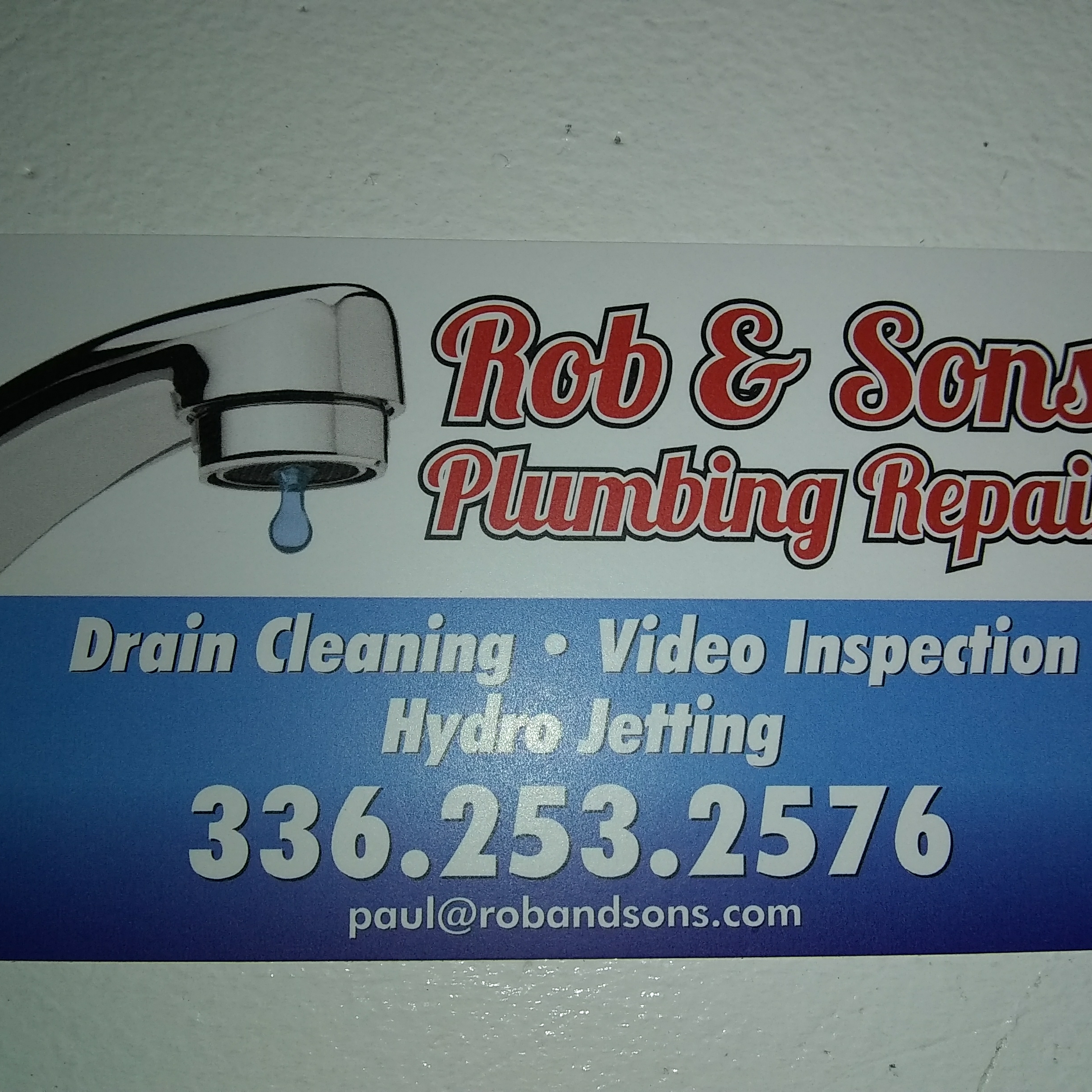 Rob & Son's Plumbing/Drain Cleaning logo
