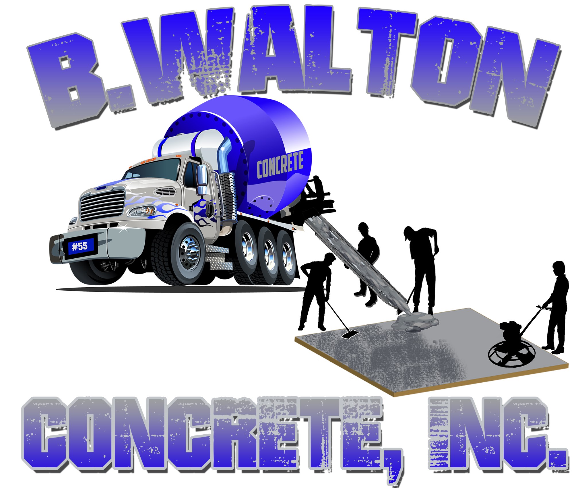 B. Walton Concrete logo