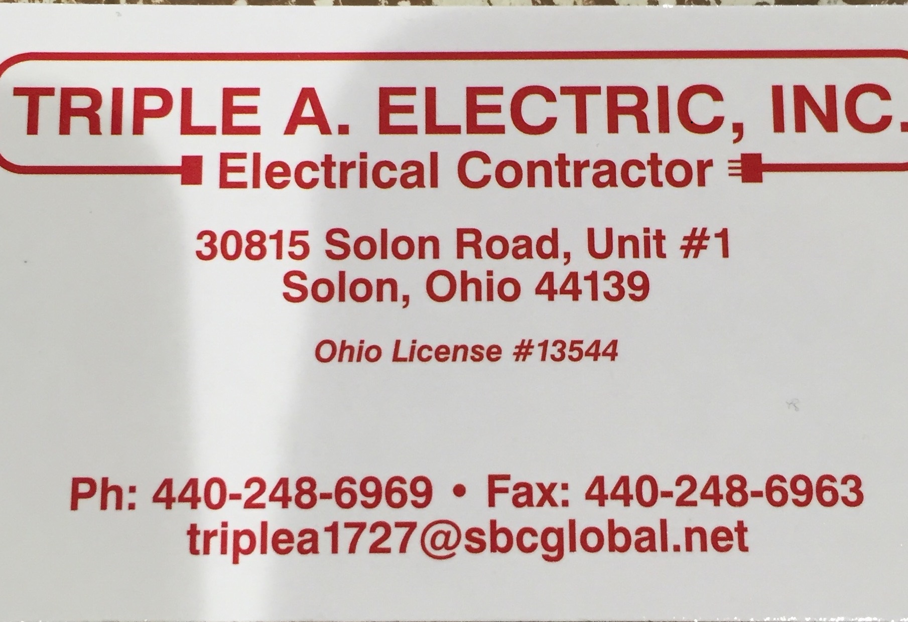 Logo for TRIPLE A ELECTRIC INC.