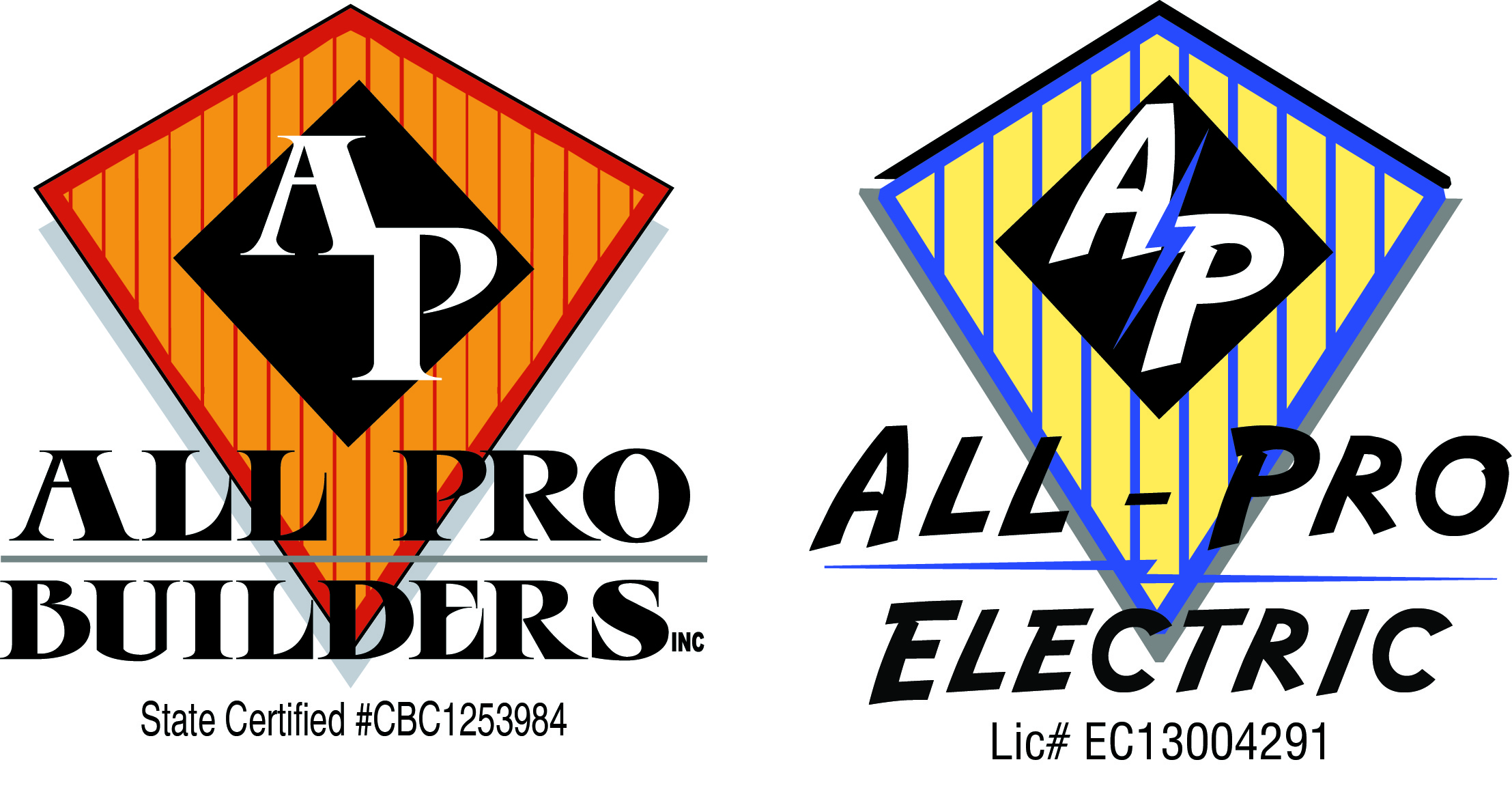 ALL PRO BUILDERS and All Pro Electric logo