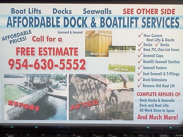 A1A Dock, Boat Lift & Seawall Services logo