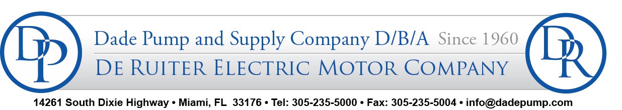 Logo for Dade Pump & Supply DBA DeRuiter Electric Motor