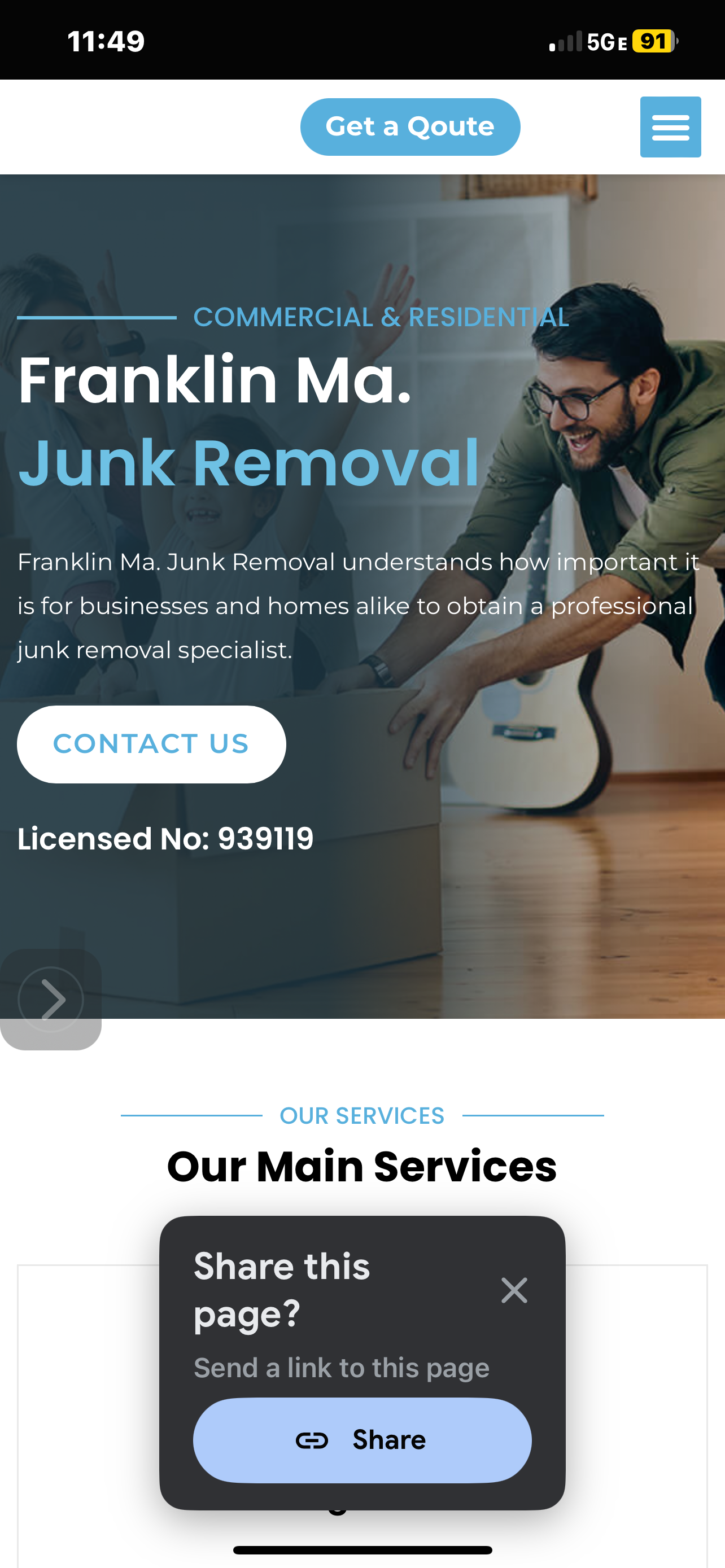 Franklin Junk Removal logo