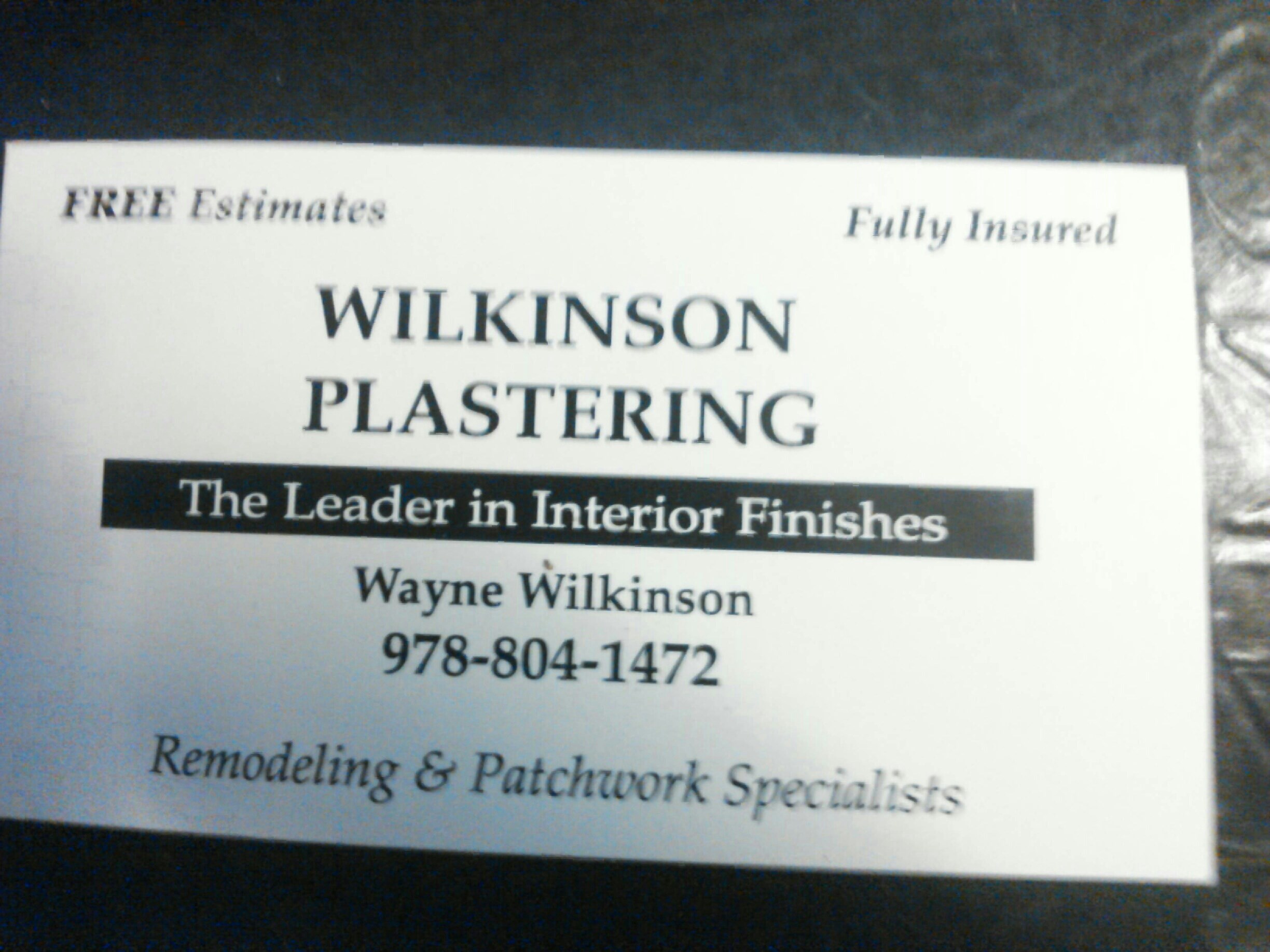 Logo for Wilkinson Plastering