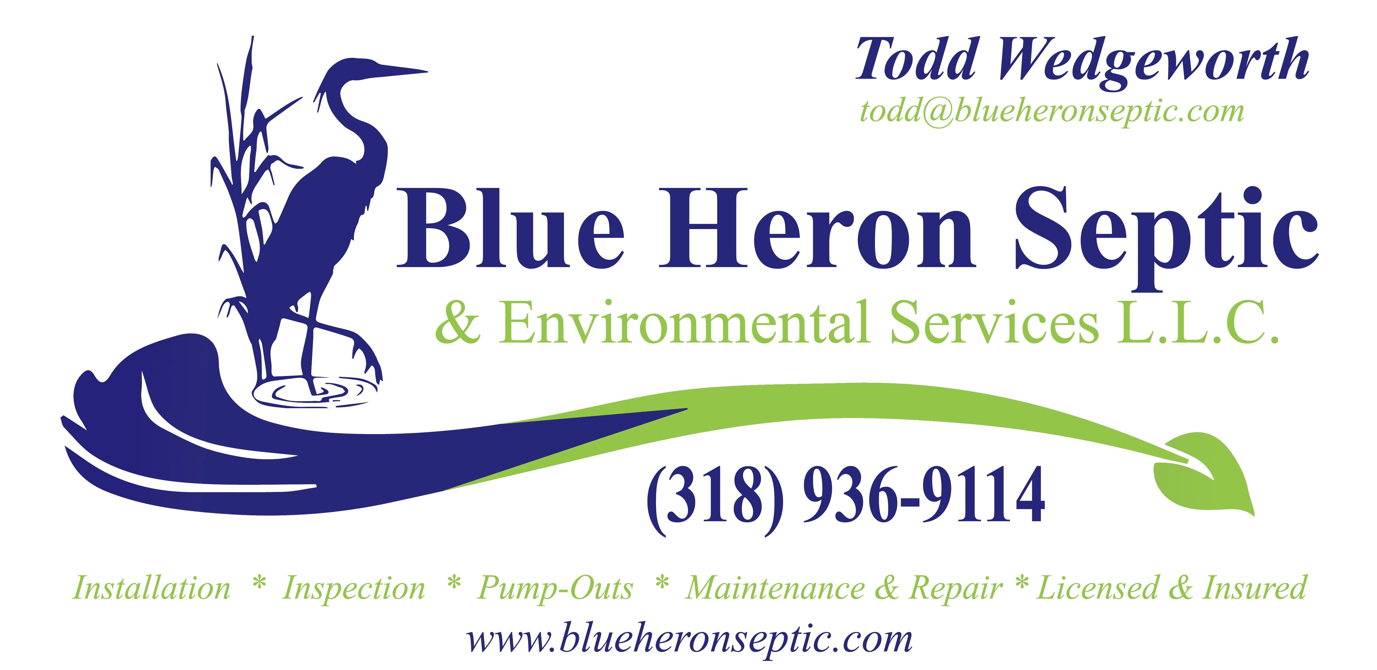 Logo for Blue Heron Septic LLC