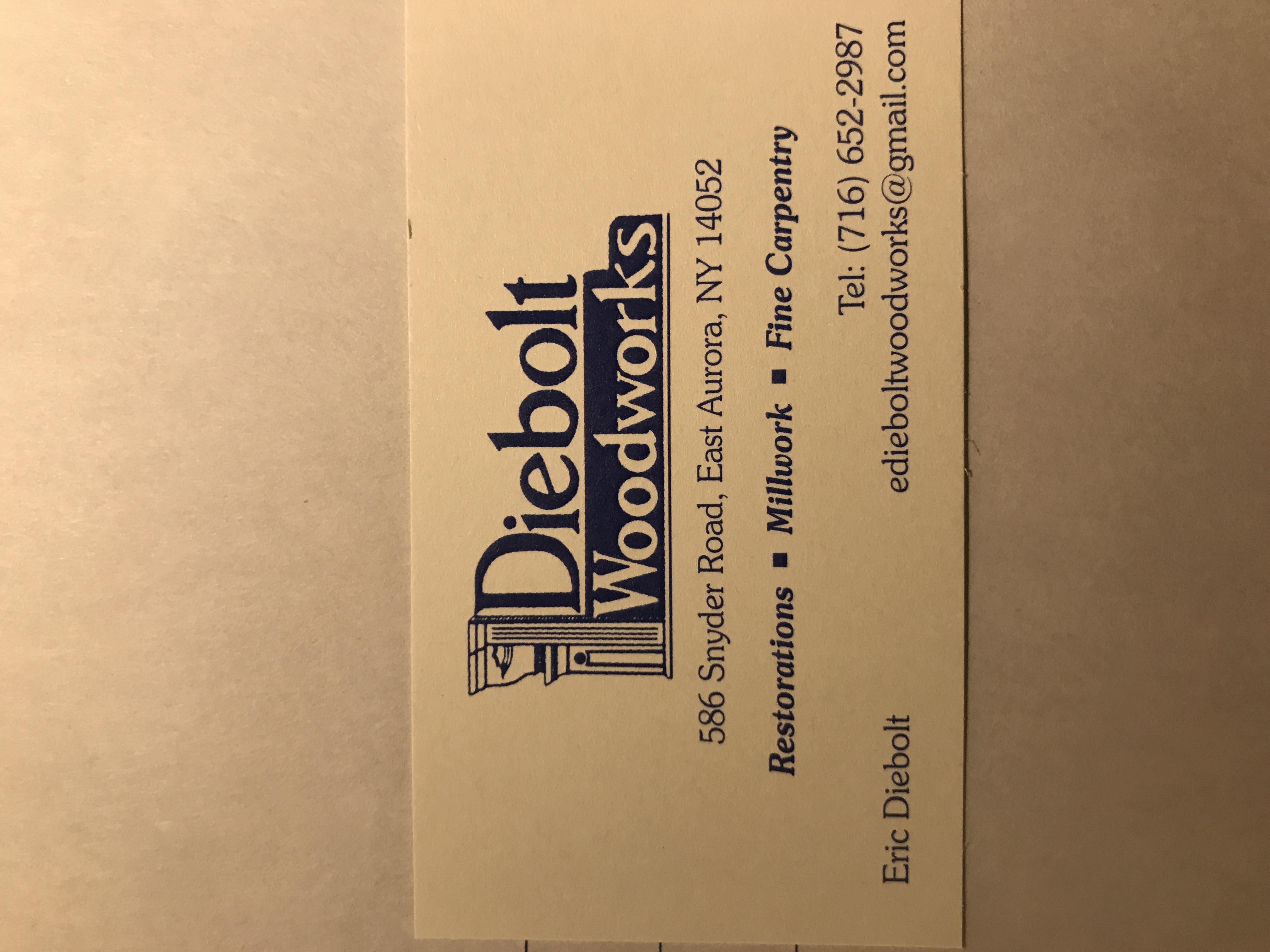 Logo for Diebolt Woodworks
