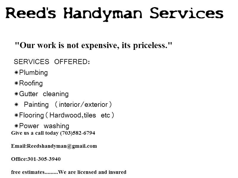 Logo for Reeds handyman services