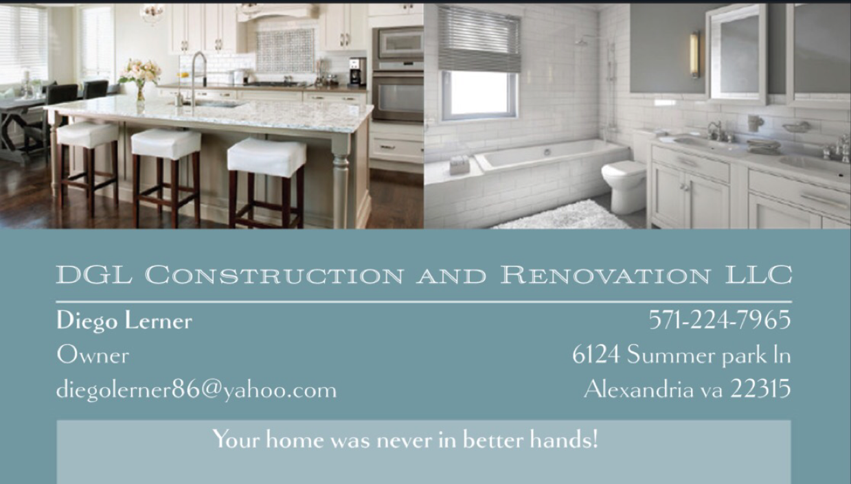 Logo for DGL Construction & Renovation
