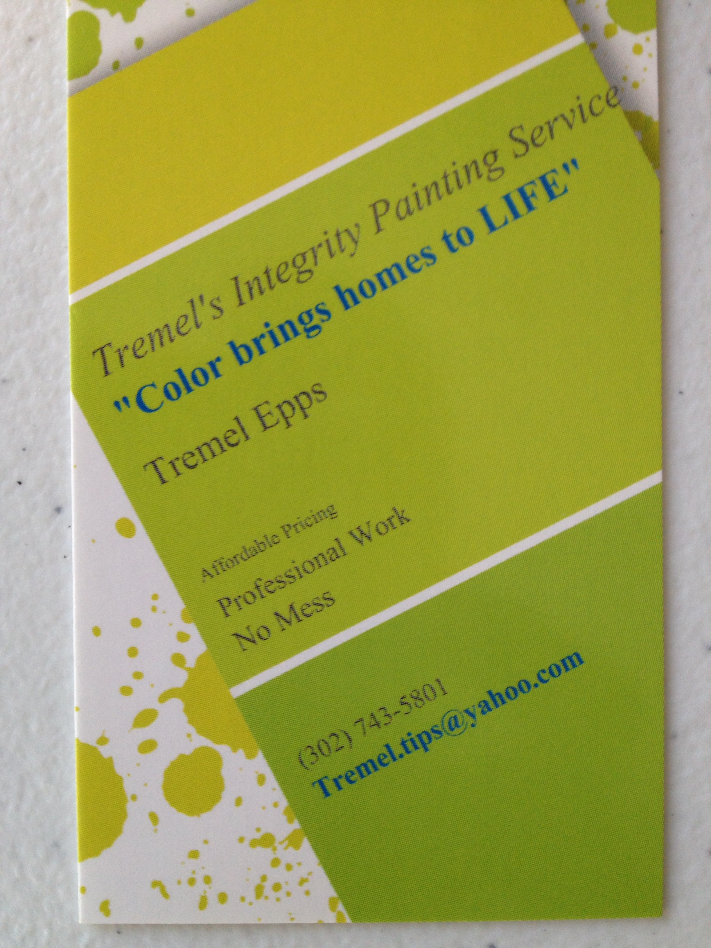 Tremel's Integrity Painting Service logo