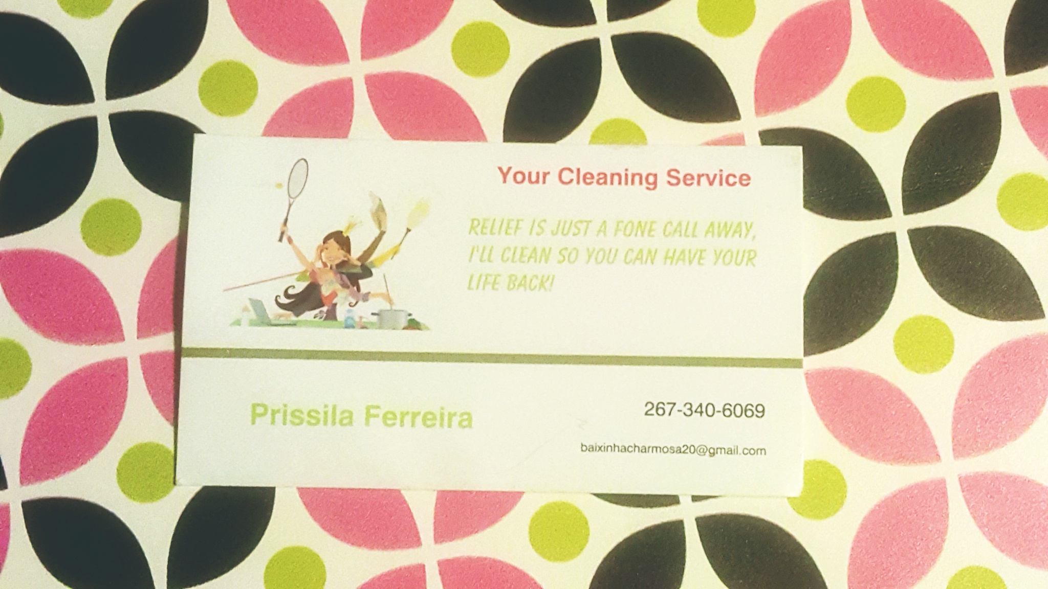 Logo for Prissila cleaning services