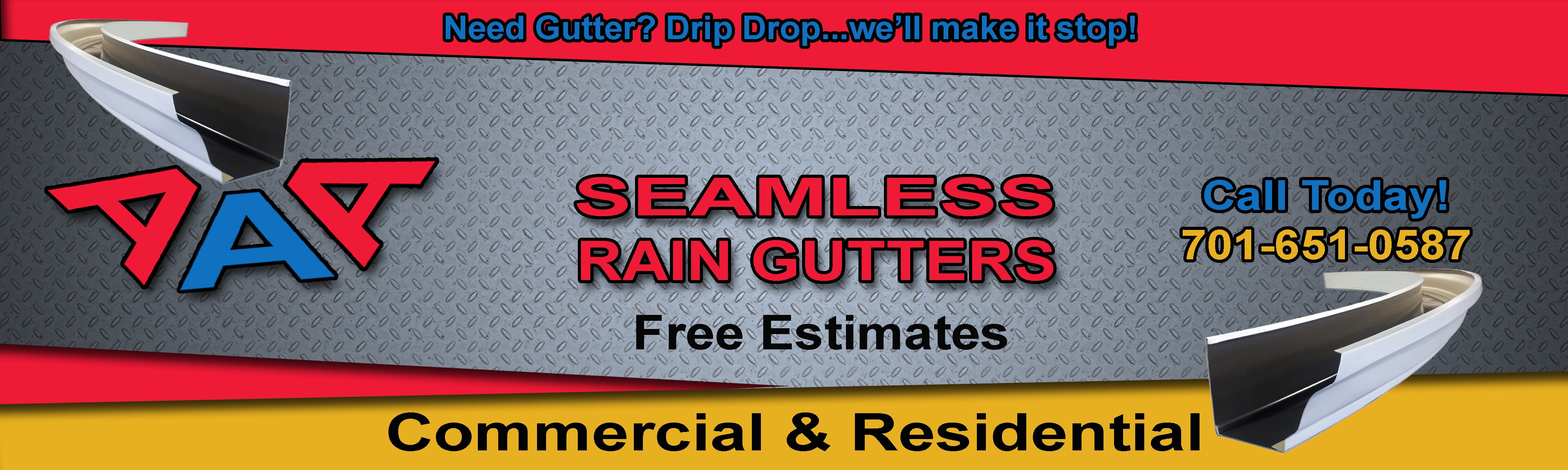 AAA Seamless Rain Gutters logo