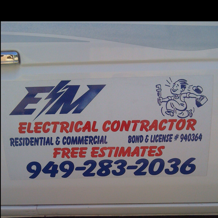 Logo for EM Electrical