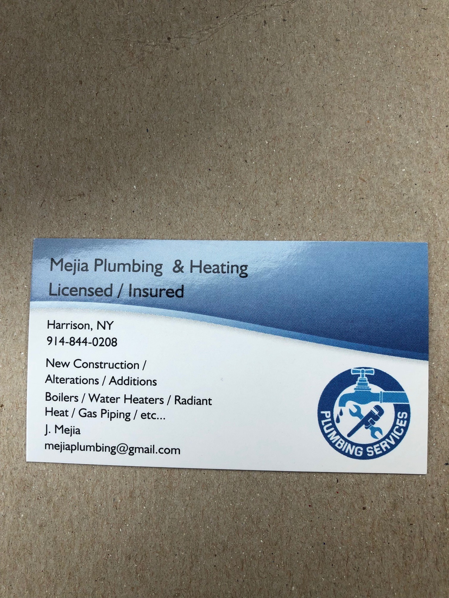 Logo for Mejia Plumbing and Heating