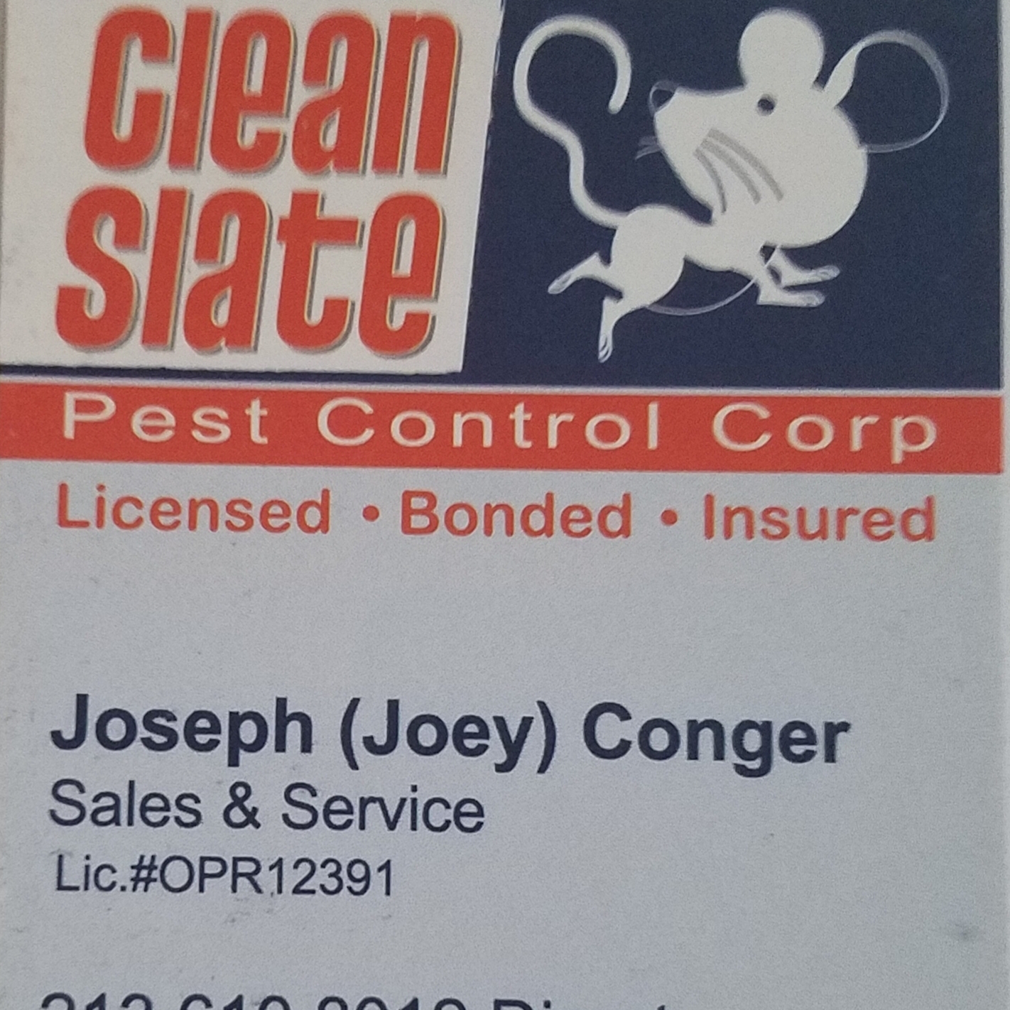 Avatar for Clean Slate Pest Control Corporation