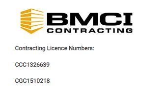 Logo for BMCI Contracting
