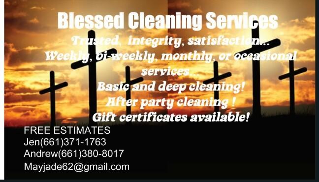 Blessed cleaning services logo
