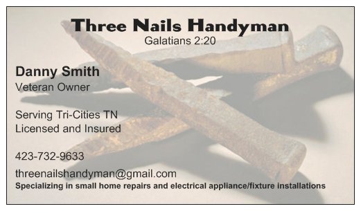 Three Nails Handyman logo
