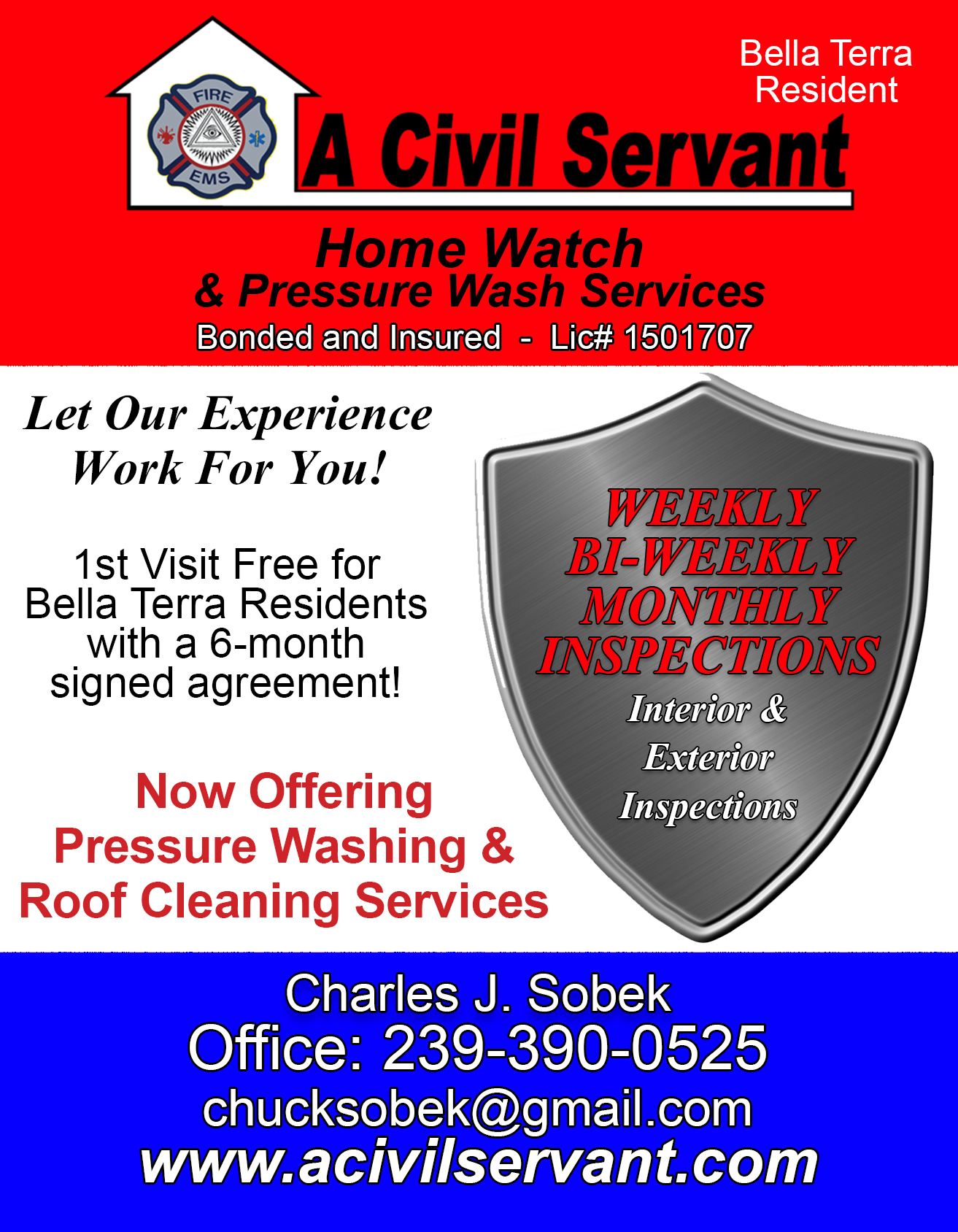 a civil servant pressure washing services logo