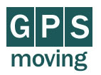 GPS moving and storage logo
