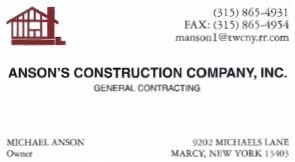 Anson's Construction Company,Inc logo