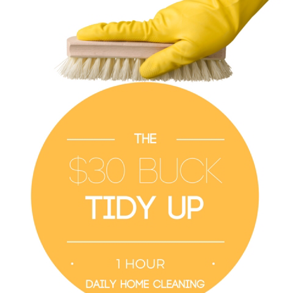 The $30 Buck Tidy Up logo