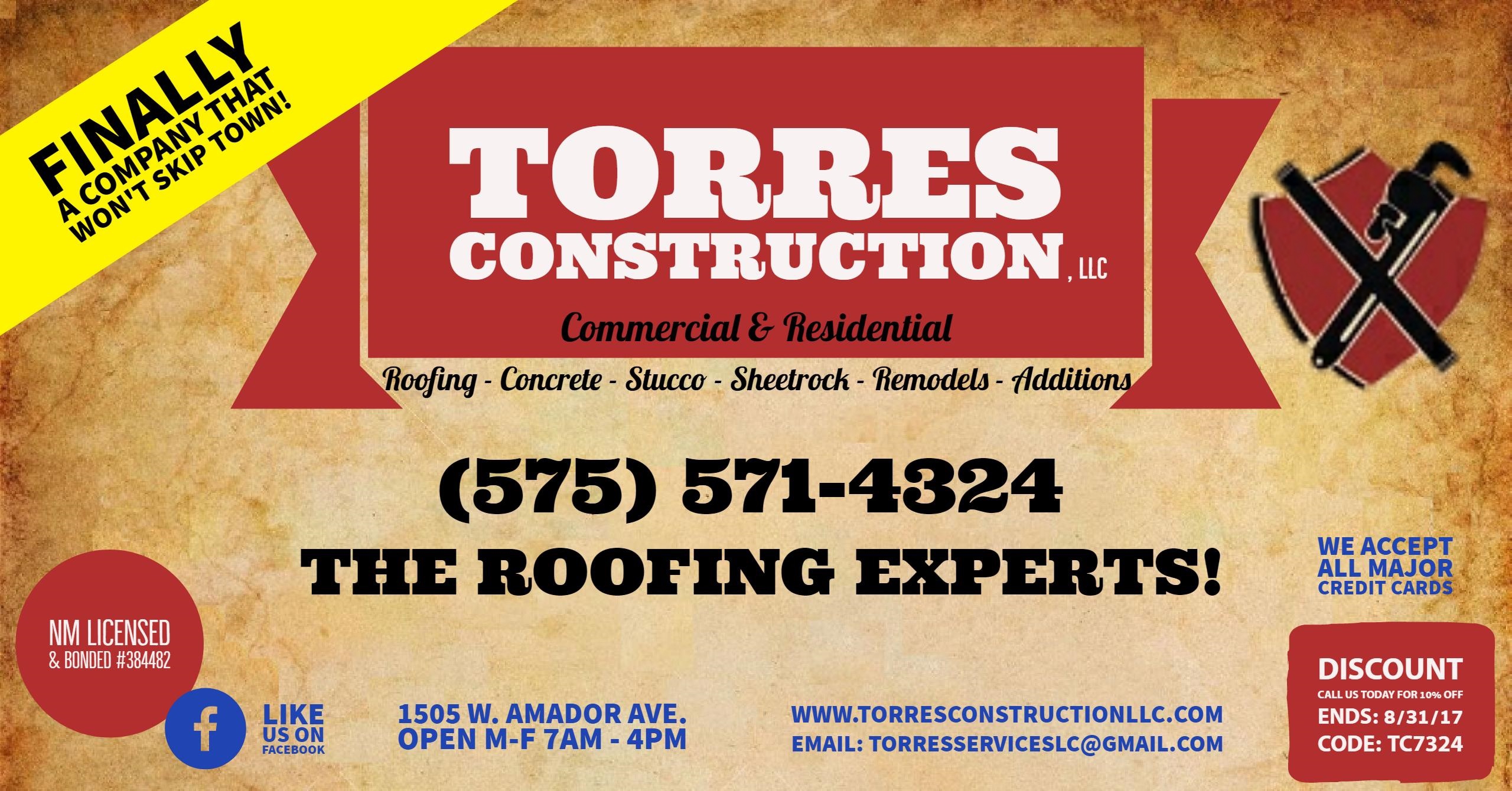 Logo for Torres Construction LLC