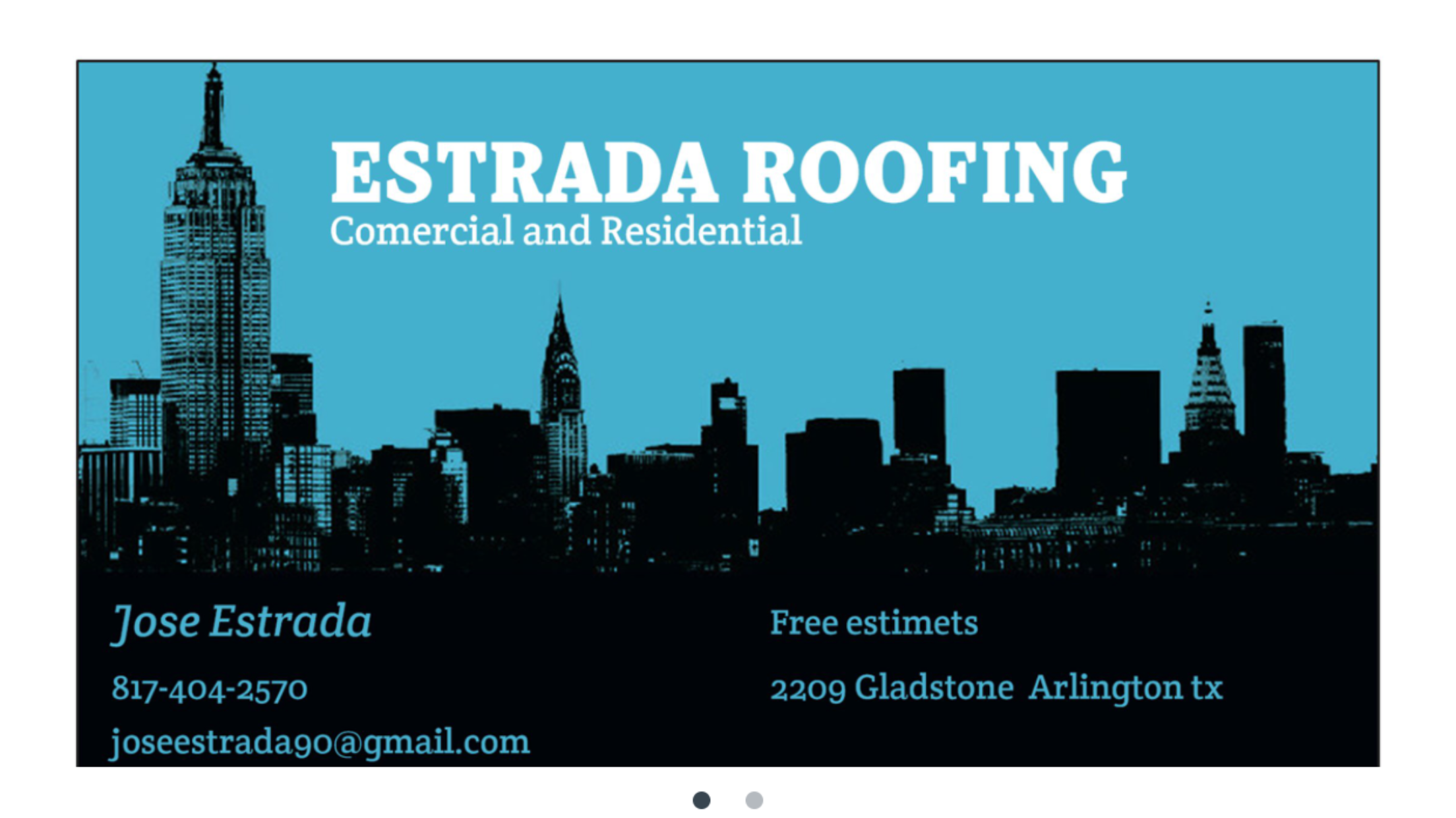 Logo for Estrada Roofing inc