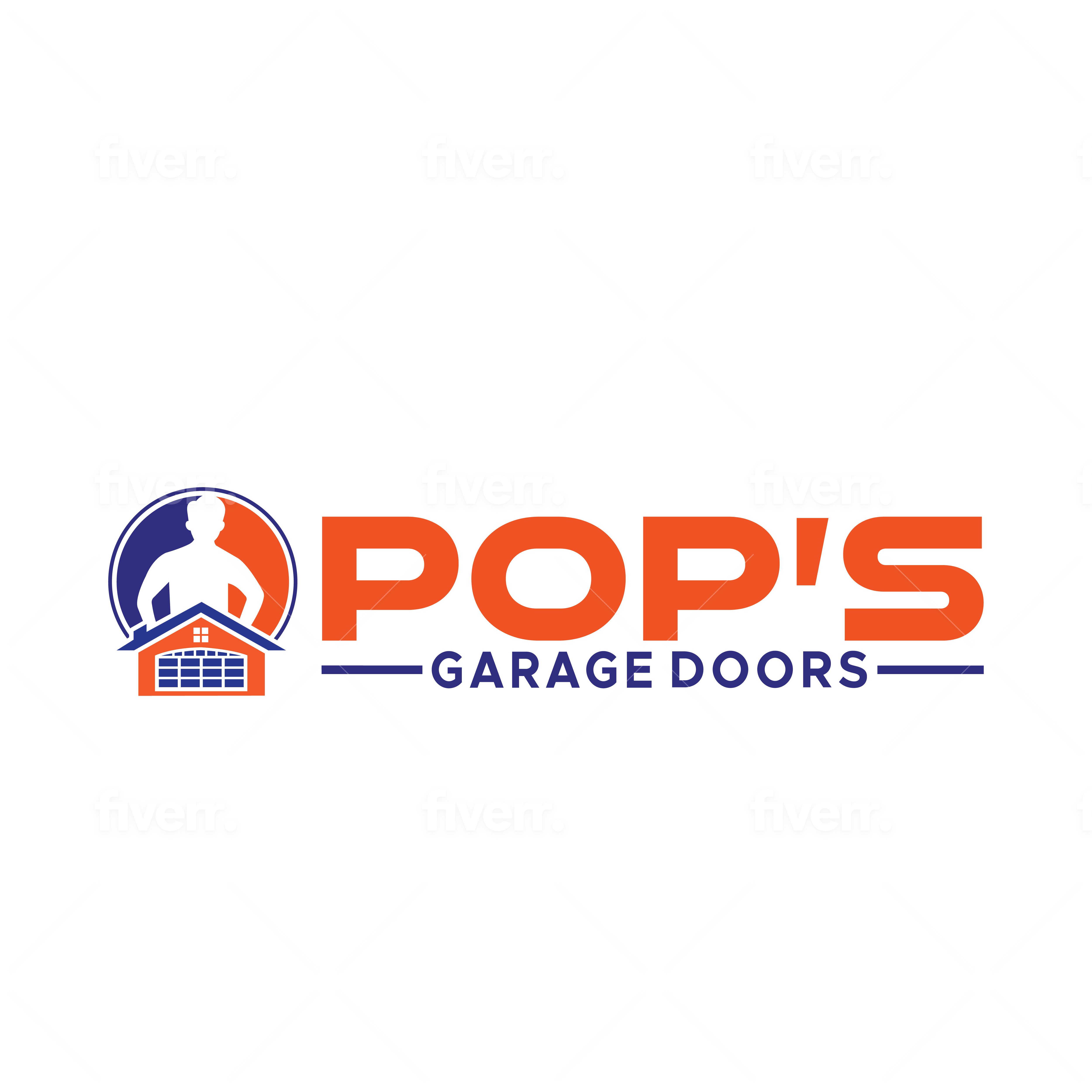 Logo for Pop's Garage Doors