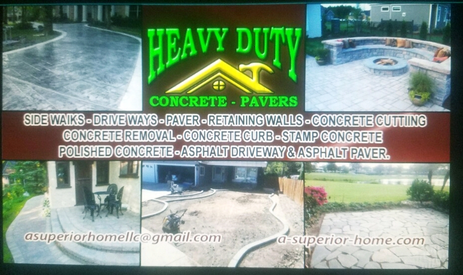 Logo for Heavy Duty Concrete and Pavers