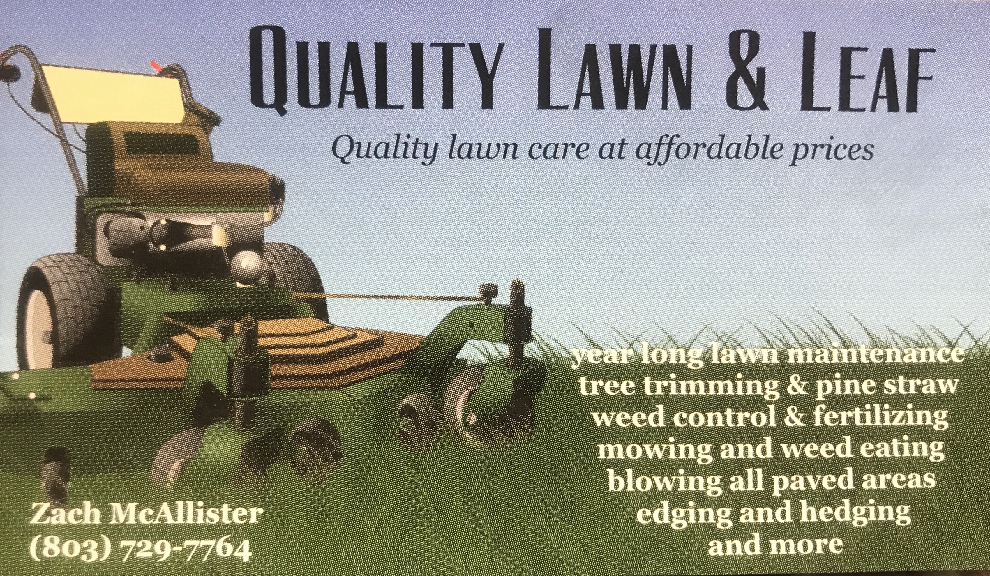 Logo for Quality Lawn and Leaf