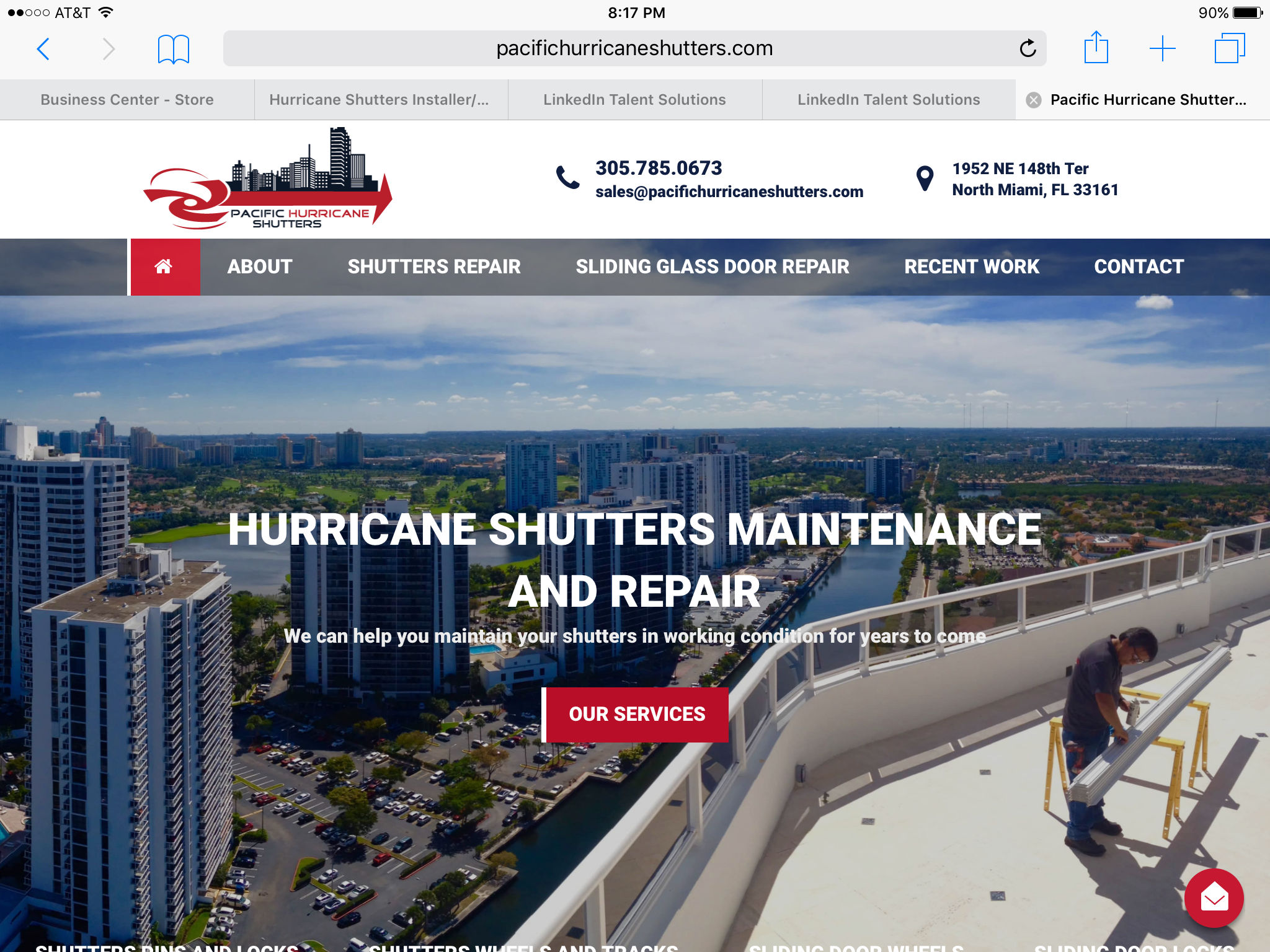 Logo for Pacific Hurricane Shutters