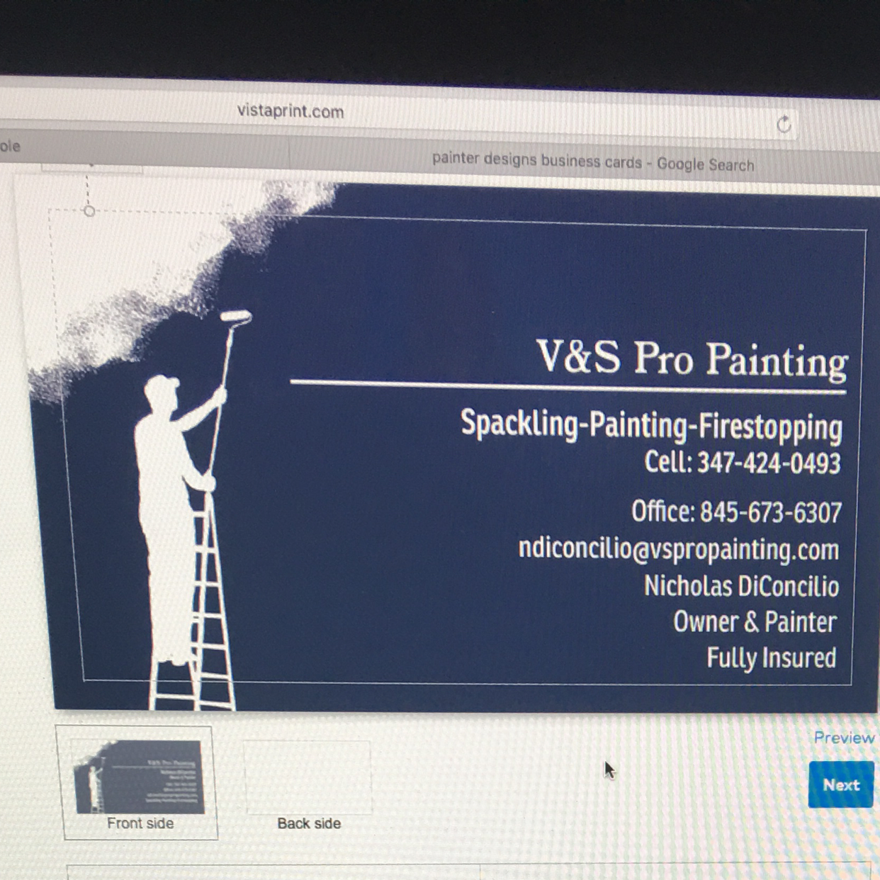 Logo for V & S Pro Painting