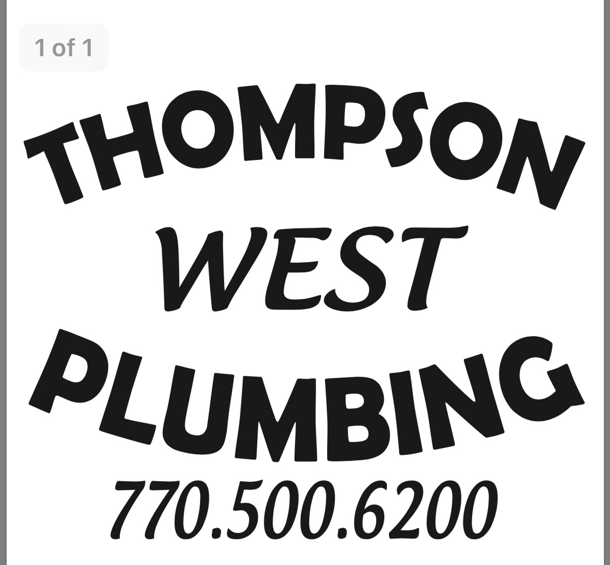 Logo for Thompson West Plumbing llc