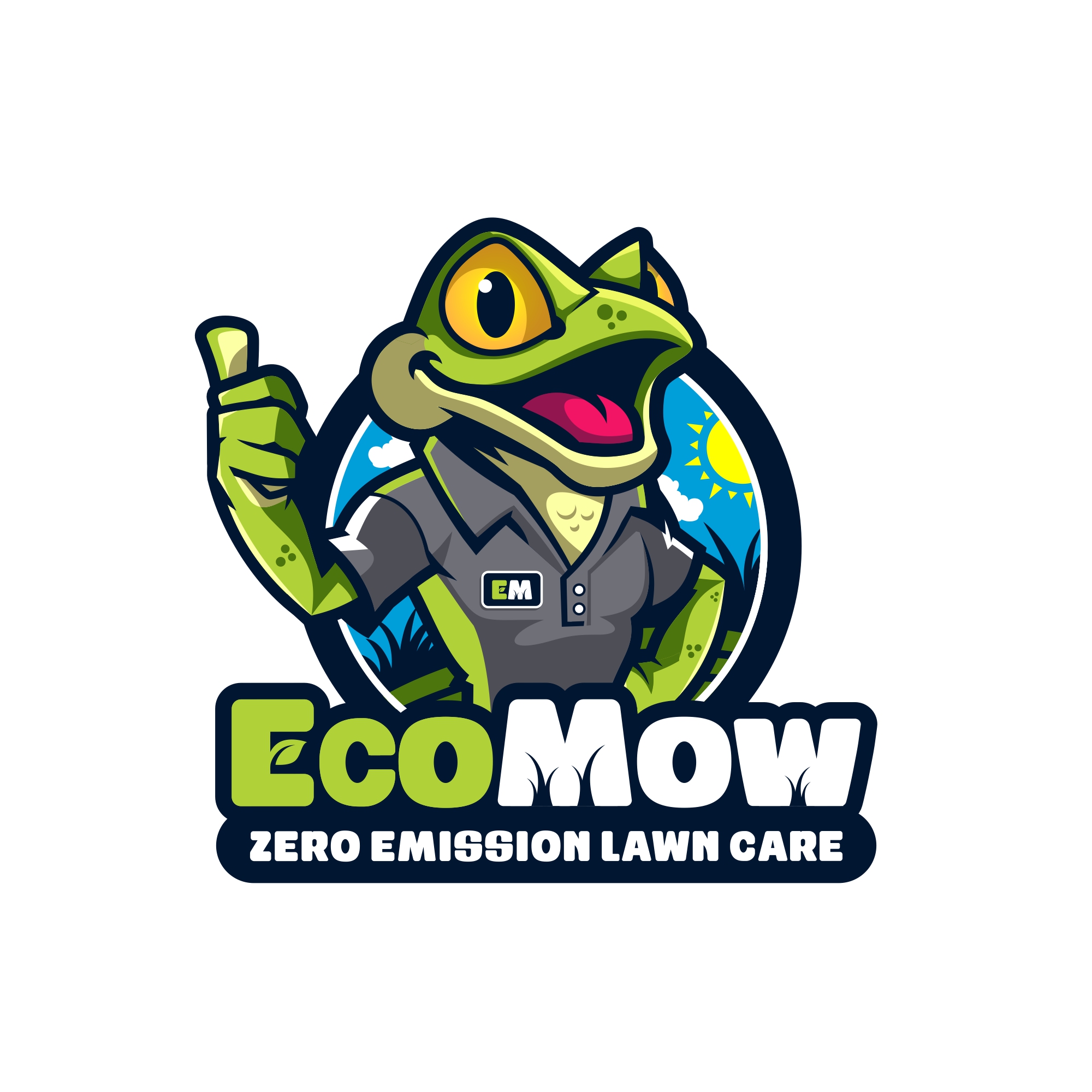 EcoMow. Ecological Mowing. logo