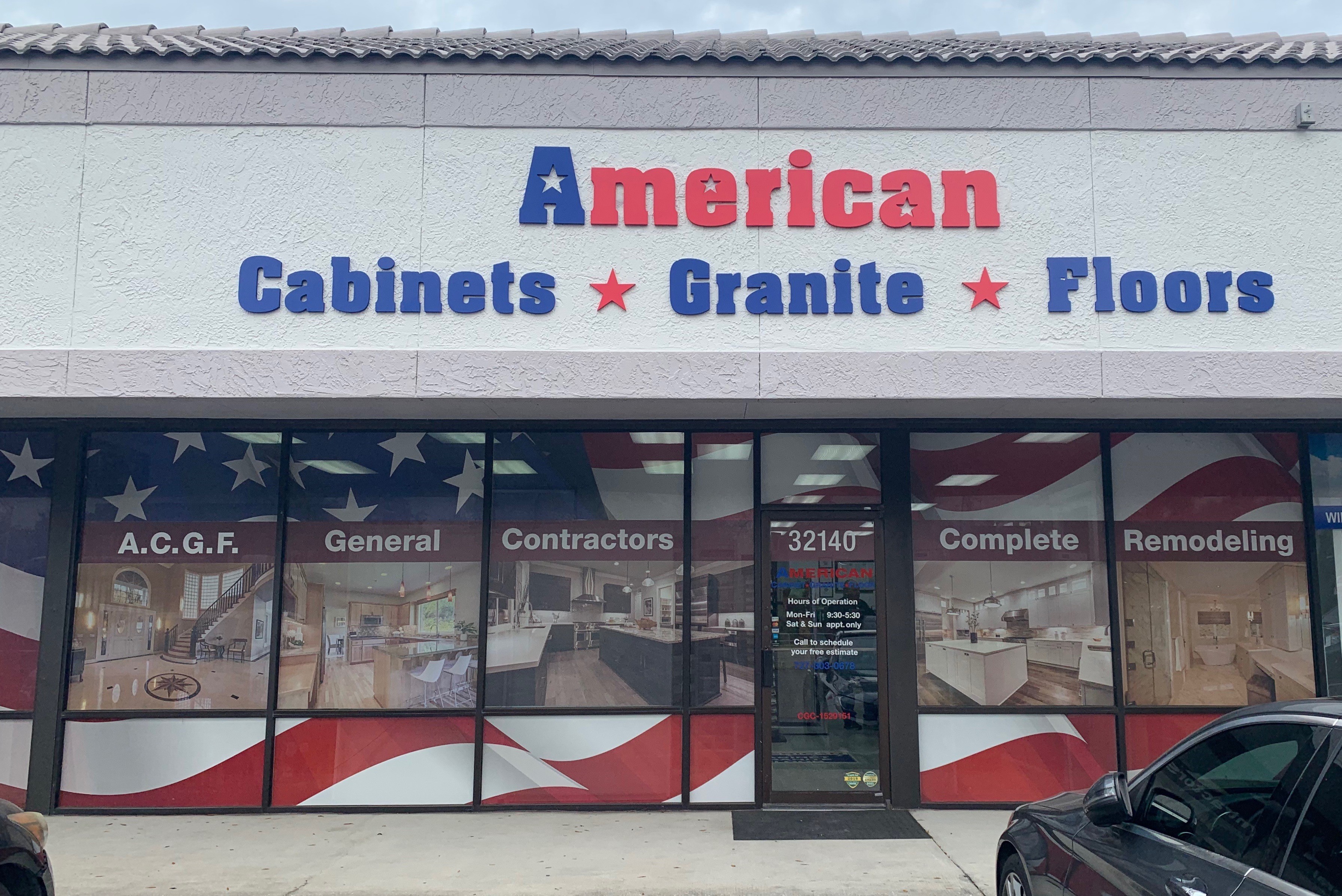 Logo for American Cabinet* Granite* Floors