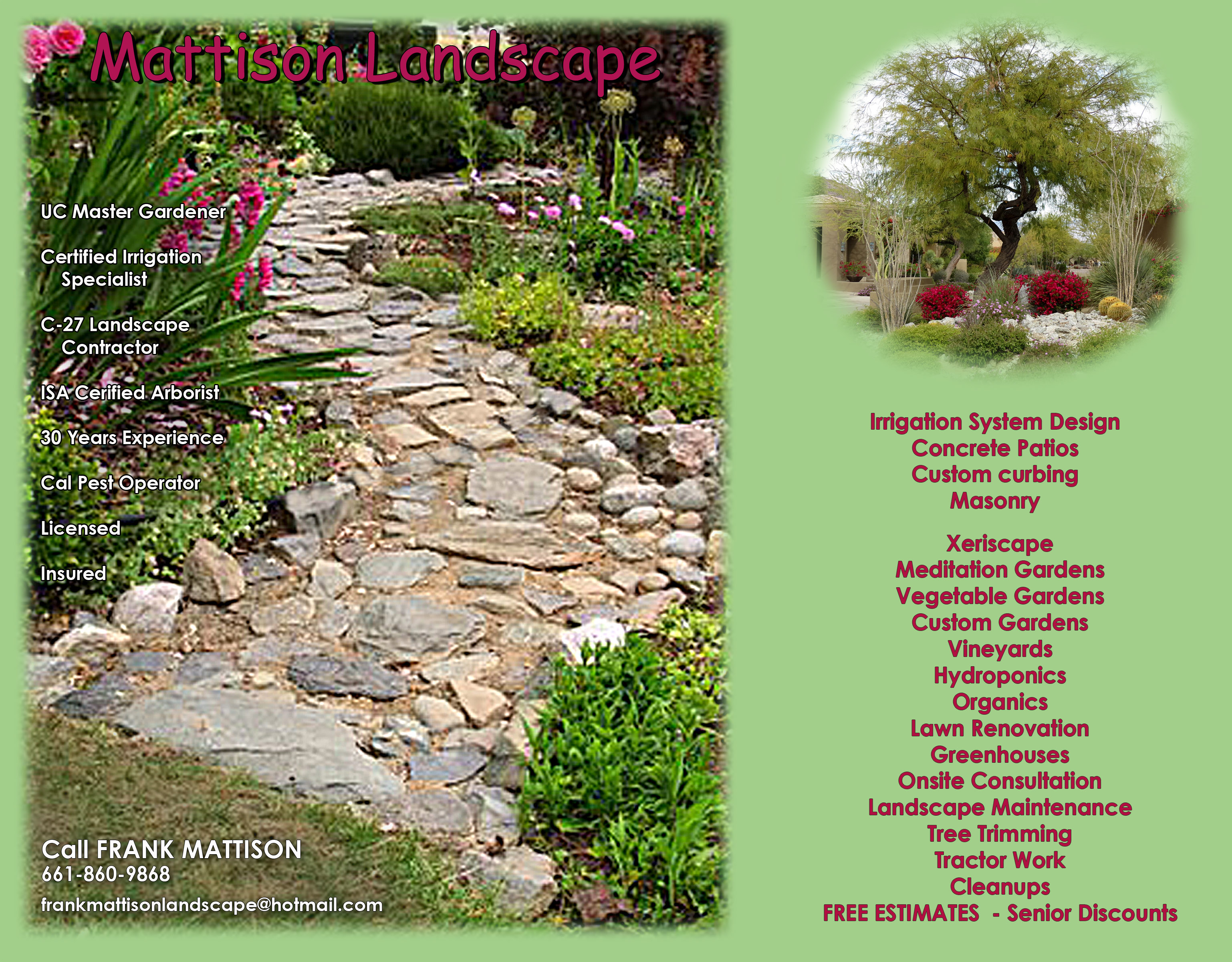 Frank Mattison Landscape logo