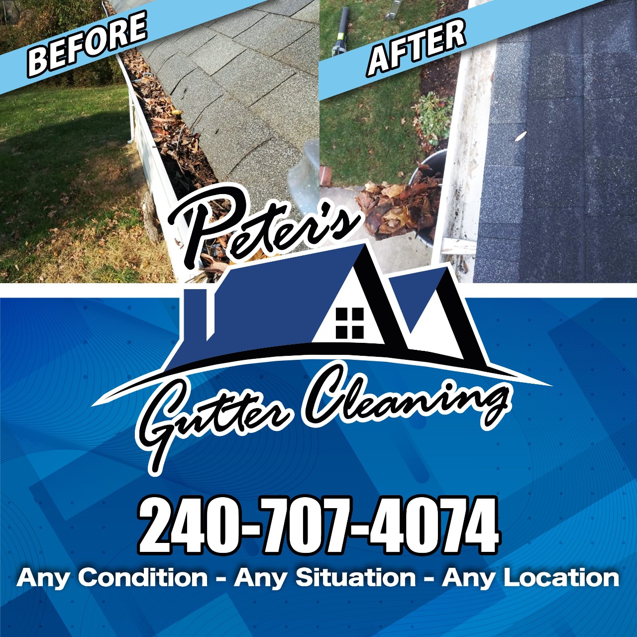 Logo for Peter's Gutter Cleaning & More