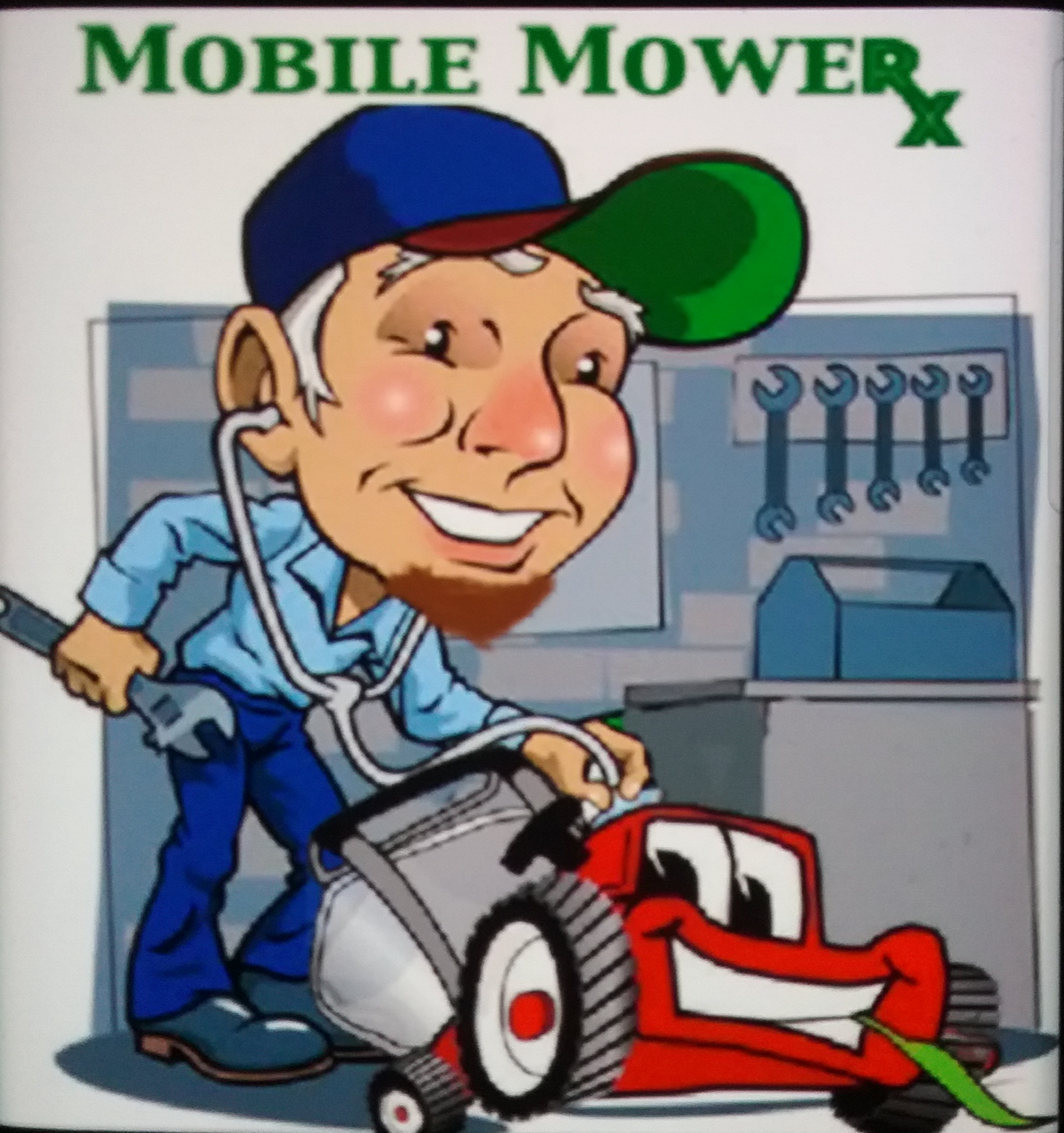 Mobile doctor lawn equipment repair logo